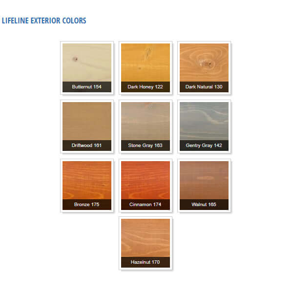 Perma-Chink Lifeline Exterior Color Chart