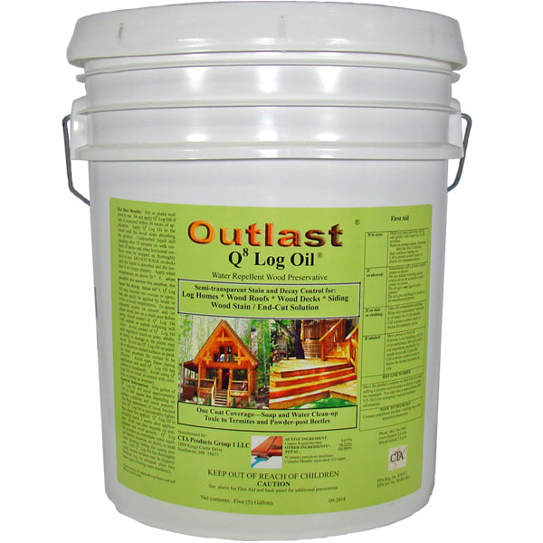 Outlast Q8 Log Oil - 5 Gal - Medium Gold 03 Outlast Q8 Log Oil - 5 Gal - Medium Gold 03