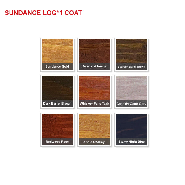 Sundance LOG*1 COAT Wood Stain Sealer Color Chart
