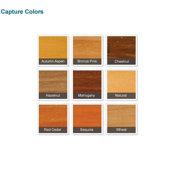 Sashco Capture Log Stain Color Chart