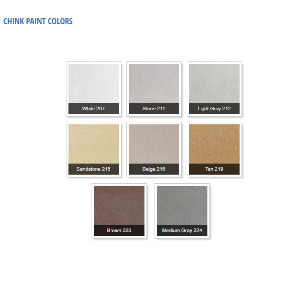 Perma Chink Elastomeric Textured Chink Paint Color Chart