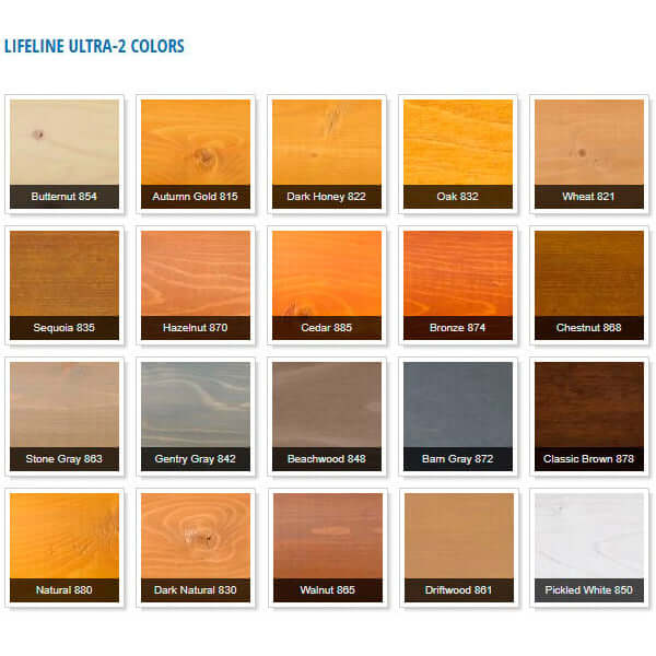 Perma-Chink Lifeline Ultra-2 Color Chart