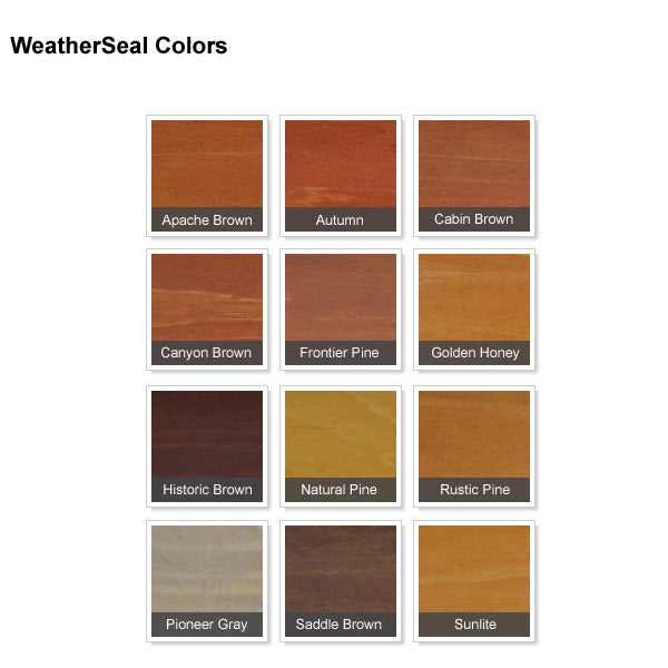 Exterior Wood Stain - Colour Charts