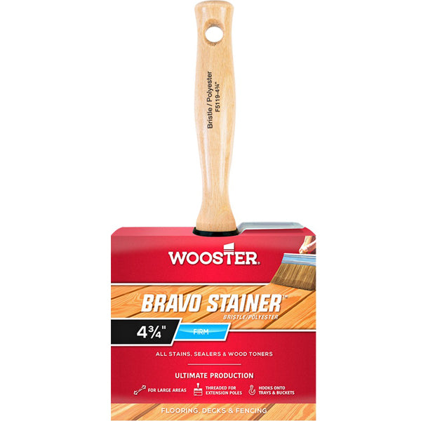 Wooster Bravo Stainer Brush 4-3/4 Inch For All Stains F5119