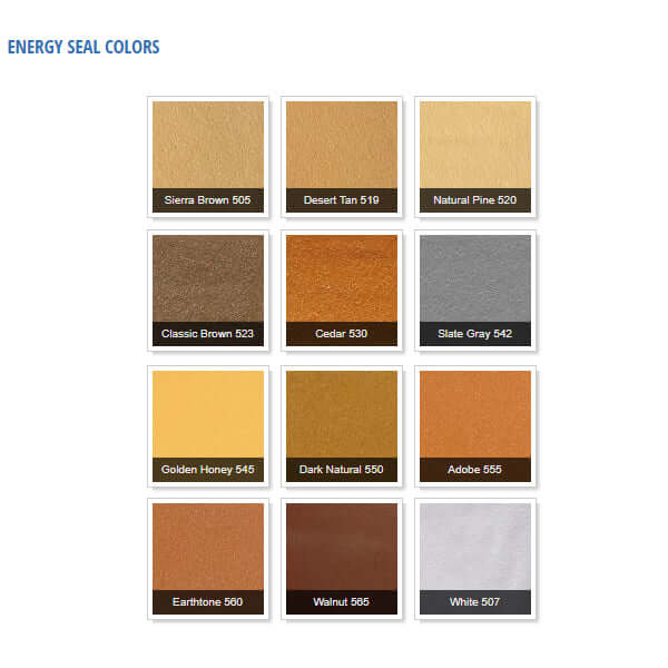 Perma-Chink Energy Seal Color Chart